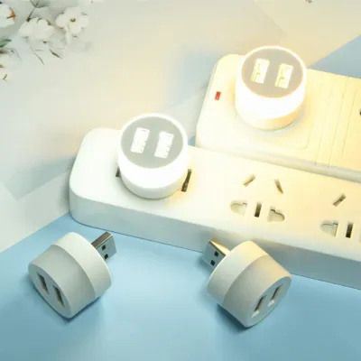 USB Plug Power Bank Charging Mini LED Night Light (1 pc)